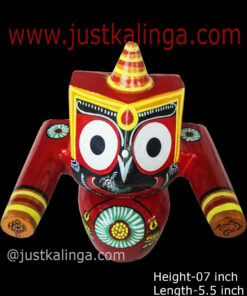 LORD JAGANNATAH UGRAM RUPAM MAHAPRABHU (RED) 07 INCH | Justkalinga.com.