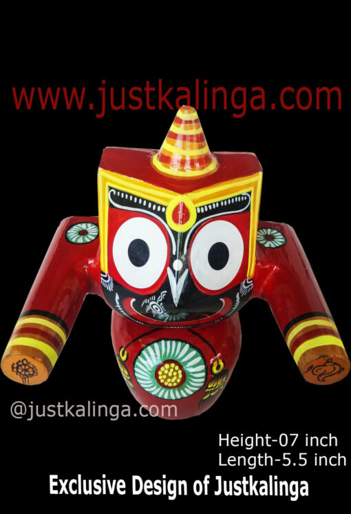 LORD JAGANNATAH UGRAM RUPAM MAHAPRABHU (RED) 07 INCH | Justkalinga.com.