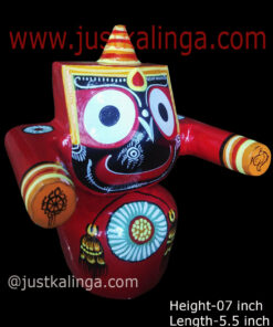 LORD JAGANNATAH UGRAM RUPAM MAHAPRABHU (RED) 07 INCH | Justkalinga.com.