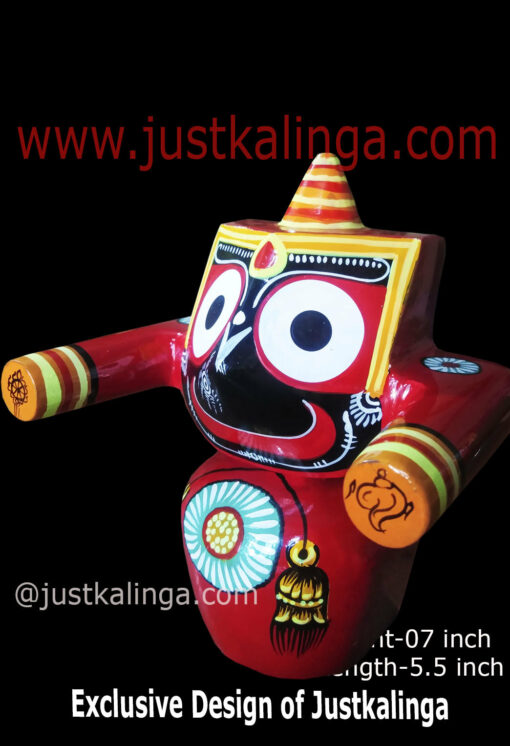 LORD JAGANNATAH UGRAM RUPAM MAHAPRABHU (RED) 07 INCH | Justkalinga.com.