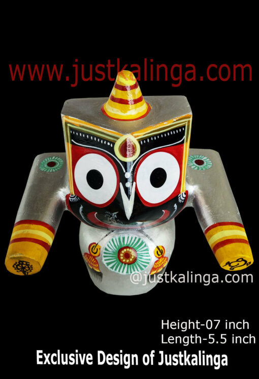 LORD JAGANNATAH LAXMI VARNAM MAHAPRABHU (SILVER) 07 INCH | Justkalinga.com.