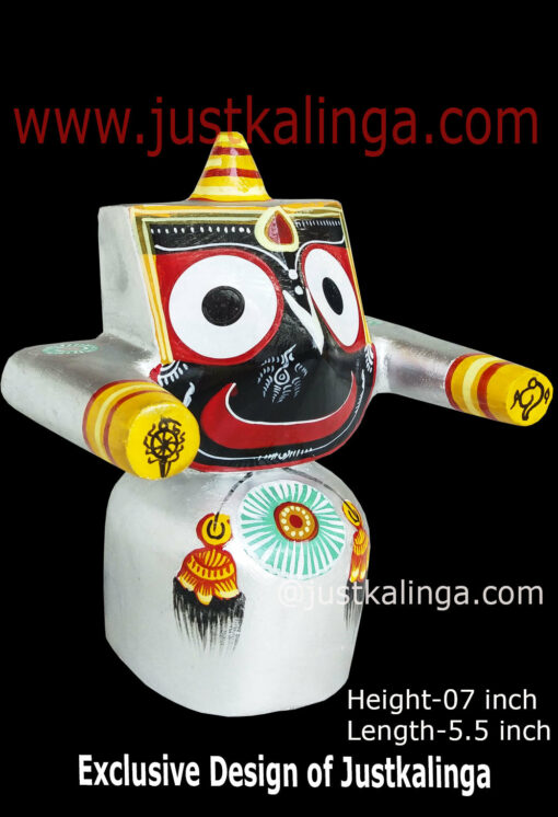 LORD JAGANNATAH LAXMI VARNAM MAHAPRABHU (SILVER) 07 INCH | Justkalinga.com.