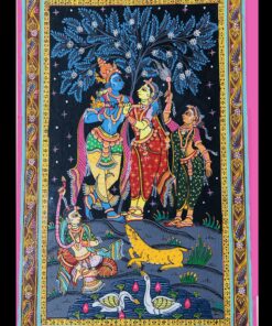 LORD KRISHNA STANDING RASOLILLA (PATTACHITRA:  HAND MADE  CLOTH PAINTING | Justkalinga.com.