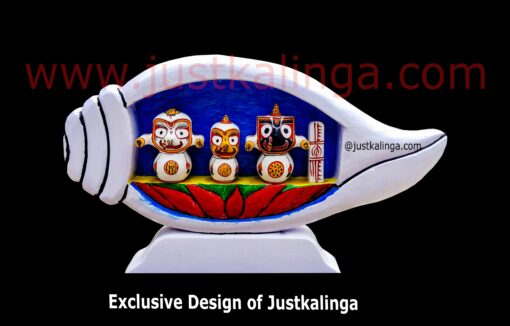 SHRI JAGANNATH DHYAN MANTRA NEEM WOODEN " Neem Wooden Murti"  25 CM | Justkalinga.com.