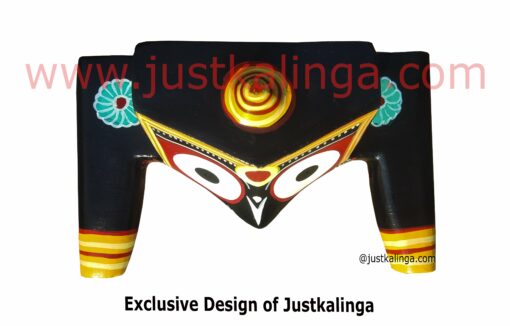 Shri Jagannath Mahaprabhu Pratitopaban ( BLACK ) "Pure Neem Wooden Deity" 08 inch | Justkalinga.com.