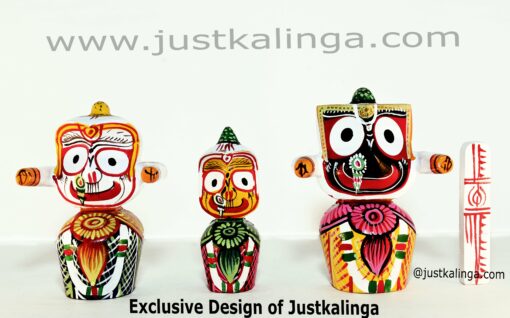 Lord Jagannath Mahaprabhu " Neem Wooden Murti" Height 12.5 CM | Justkalinga.com.